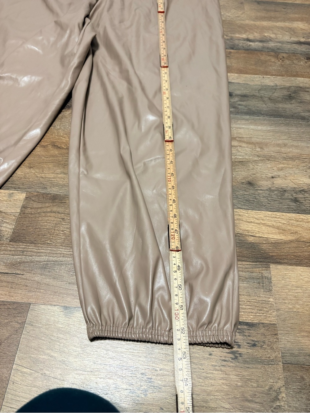 Riley & James Faux Leather Strapless Jumpsuit Women’s Plus Size 2X Taupe Nude - Picture 3 of 9